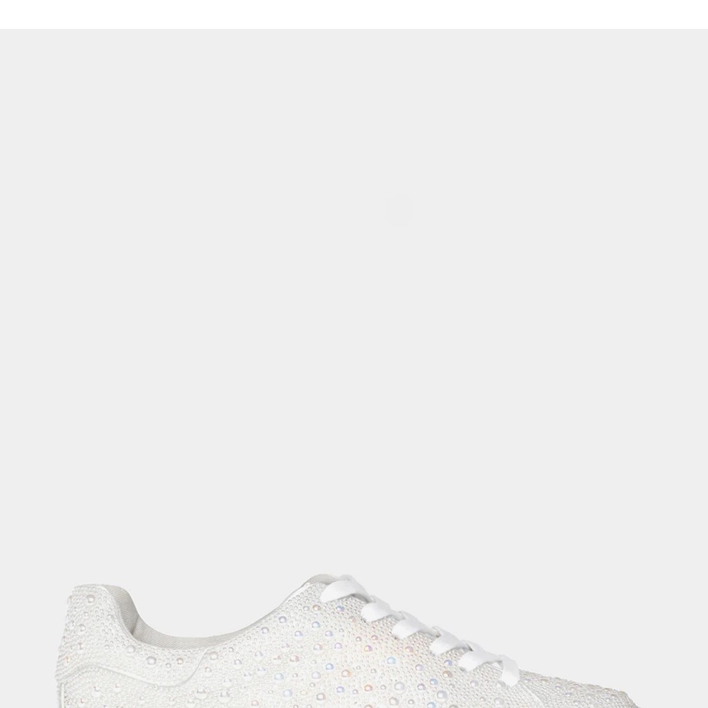 Betsey Johnson Sparkling White Sneakers
